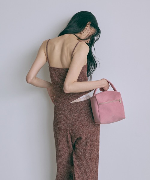 EN NEUME(エンノイム)の「【Set Up】Melange Knit Bustier(キャミソール・レディース・ブラウン/レッド・FREE)」の6枚目の写真