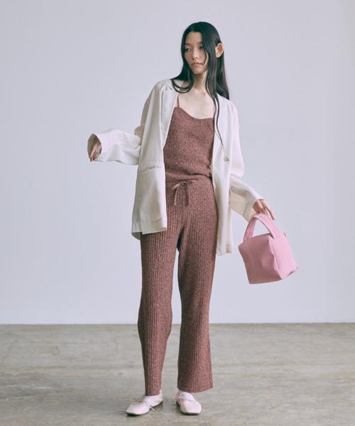 EN NEUME(エンノイム)の「【Set Up】Melange Knit Bustier(キャミソール・レディース・ブラウン/レッド・FREE)」の11枚目の写真