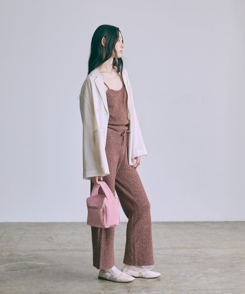 EN NEUME(エンノイム)の「【Set Up】Melange Knit Bustier(キャミソール・レディース・ブラウン/レッド・FREE)」の12枚目の写真