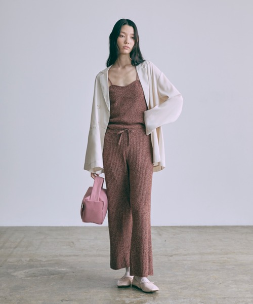 EN NEUME(エンノイム)の「【Set Up】Melange Knit Bustier(キャミソール・レディース・ブラウン/レッド・FREE)」の13枚目の写真