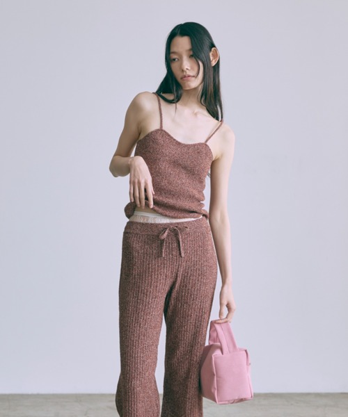 EN NEUME(エンノイム)の「【Set Up】Melange Knit Bustier(キャミソール・レディース・ブラウン/レッド・FREE)」の7枚目の写真
