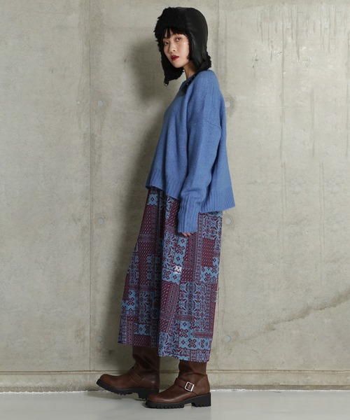 ROSE BUD(ローズバッド)の「【WEB・一部店舗限定】ウォッシャブルクルーネックニット(ニット/セーター・レディース・グレー/ホワイト/ブルー・ONE SIZE)」の5枚目の写真