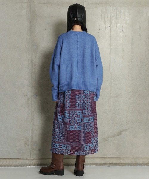 ROSE BUD(ローズバッド)の「【WEB・一部店舗限定】ウォッシャブルクルーネックニット(ニット/セーター・レディース・グレー/ホワイト/ブルー・ONE SIZE)」の6枚目の写真