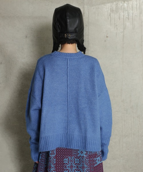 ROSE BUD(ローズバッド)の「【WEB・一部店舗限定】ウォッシャブルクルーネックニット(ニット/セーター・レディース・グレー/ホワイト/ブルー・ONE SIZE)」の8枚目の写真