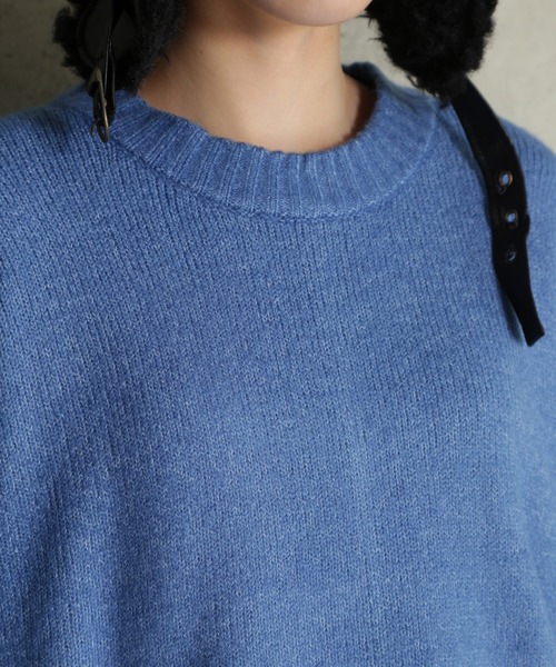 ROSE BUD(ローズバッド)の「【WEB・一部店舗限定】ウォッシャブルクルーネックニット(ニット/セーター・レディース・グレー/ホワイト/ブルー・ONE SIZE)」の9枚目の写真