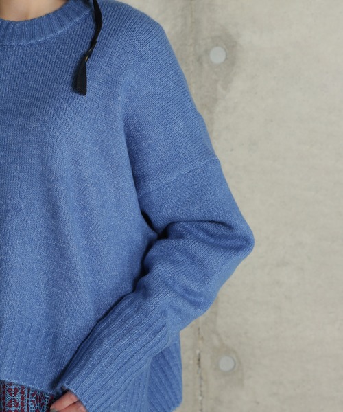 ROSE BUD(ローズバッド)の「【WEB・一部店舗限定】ウォッシャブルクルーネックニット(ニット/セーター・レディース・グレー/ホワイト/ブルー・ONE SIZE)」の10枚目の写真