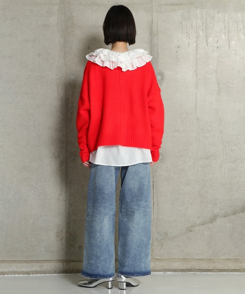 ROSE BUD(ローズバッド)の「【WEB・一部店舗限定】ウォッシャブルクルーネックニット(ニット/セーター・レディース・グレー/ホワイト/ブルー・ONE SIZE)」の19枚目の写真