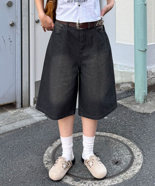 CIAOPANIC（チャオパニック）の「オーバーダイブラストバギーショーツ/ハーフパンツ（その他パンツ・レディース・ネイビー/ブルー/ブラック・MEDIUM/LARGE/SMALL）」の21枚目の写真