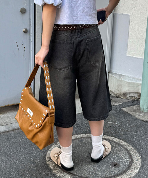 CIAOPANIC（チャオパニック）の「オーバーダイブラストバギーショーツ/ハーフパンツ（その他パンツ・レディース・ネイビー/ブルー/ブラック・MEDIUM/LARGE/SMALL）」の19枚目の写真