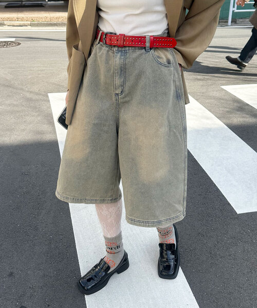 CIAOPANIC（チャオパニック）の「オーバーダイブラストバギーショーツ/ハーフパンツ（その他パンツ・レディース・ネイビー/ブルー/ブラック・MEDIUM/LARGE/SMALL）」の10枚目の写真