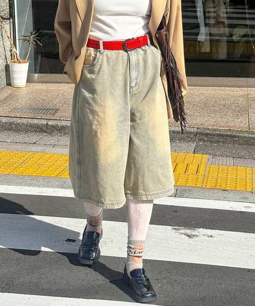 CIAOPANIC（チャオパニック）の「オーバーダイブラストバギーショーツ/ハーフパンツ（その他パンツ・レディース・ネイビー/ブルー/ブラック・MEDIUM/LARGE/SMALL）」の9枚目の写真