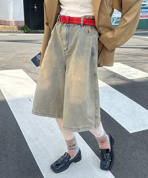 CIAOPANIC（チャオパニック）の「オーバーダイブラストバギーショーツ/ハーフパンツ（その他パンツ・レディース・ネイビー/ブルー/ブラック・MEDIUM/LARGE/SMALL）」の8枚目の写真