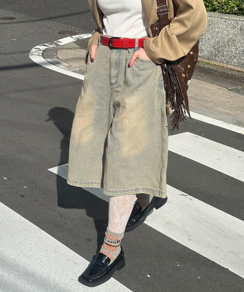 CIAOPANIC（チャオパニック）の「オーバーダイブラストバギーショーツ/ハーフパンツ（その他パンツ・レディース・ネイビー/ブルー/ブラック・MEDIUM/LARGE/SMALL）」の7枚目の写真