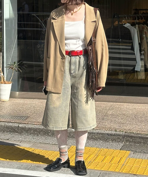 CIAOPANIC（チャオパニック）の「オーバーダイブラストバギーショーツ/ハーフパンツ（その他パンツ・レディース・ネイビー/ブルー/ブラック・MEDIUM/LARGE/SMALL）」の6枚目の写真