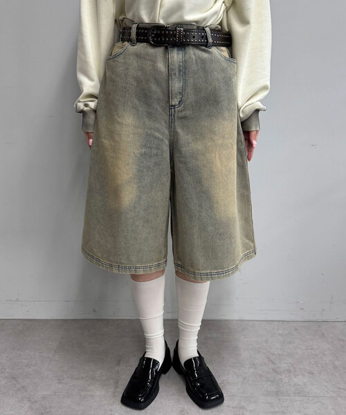 CIAOPANIC（チャオパニック）の「オーバーダイブラストバギーショーツ/ハーフパンツ（その他パンツ・レディース・ネイビー/ブルー/ブラック・MEDIUM/LARGE/SMALL）」の5枚目の写真