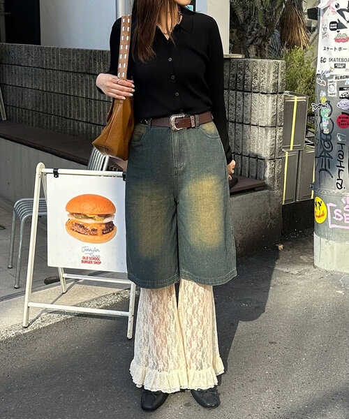 CIAOPANIC（チャオパニック）の「オーバーダイブラストバギーショーツ/ハーフパンツ（その他パンツ・レディース・ネイビー/ブルー/ブラック・MEDIUM/LARGE/SMALL）」の22枚目の写真