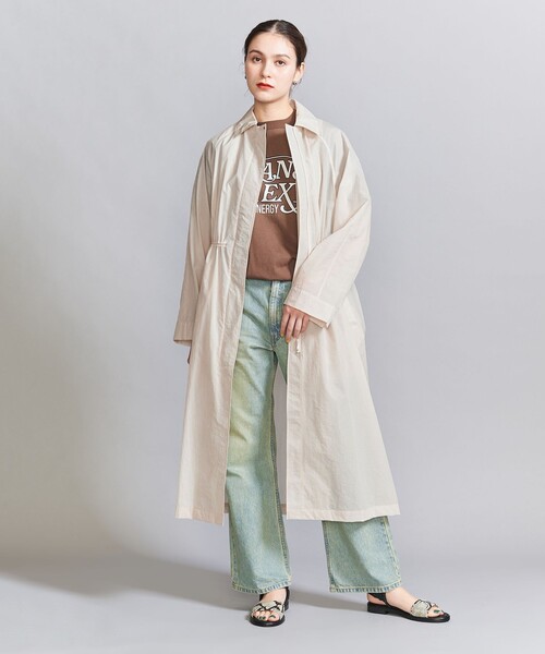 BEAUTY&YOUTH UNITED ARROWS（ビューティーアンドユースユナイテッドアローズ）の「ロング ステンカラーコート -撥水加工-（ステンカラーコート・レディース・ベージュ/ネイビー/オフホワイト・M/S）」の7枚目の写真