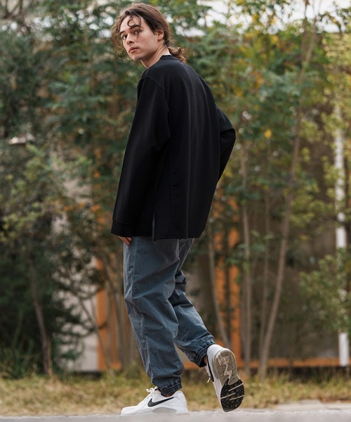 CAMBIO（カンビオ）の「mlt5084-ルーズシルエットパネルサイドスリットカットソー（Tシャツ/カットソー・メンズ・ホワイト/ブラック/グレイッシュベージュ・M/L/XL）」の15枚目の写真