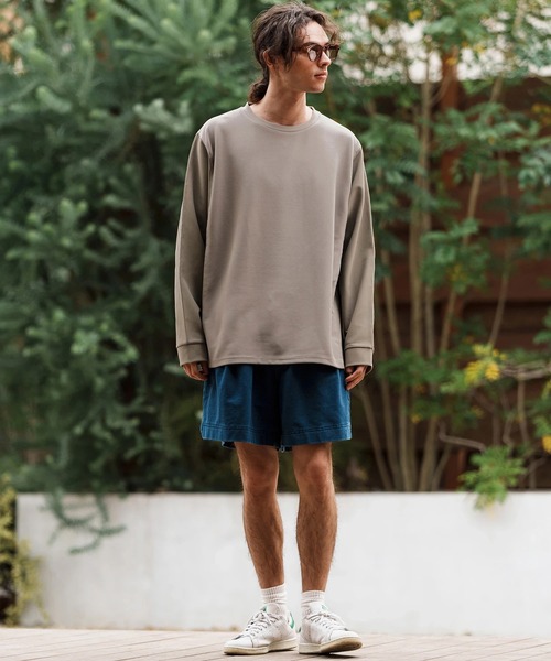 CAMBIO（カンビオ）の「mlt5084-ルーズシルエットパネルサイドスリットカットソー（Tシャツ/カットソー・メンズ・ホワイト/ブラック/グレイッシュベージュ・M/L/XL）」の19枚目の写真