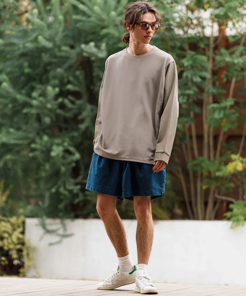 CAMBIO（カンビオ）の「mlt5084-ルーズシルエットパネルサイドスリットカットソー（Tシャツ/カットソー・メンズ・ホワイト/ブラック/グレイッシュベージュ・M/L/XL）」の20枚目の写真