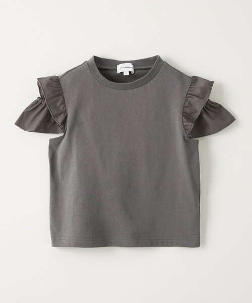 green label relaxing（グリーンレーベルリラクシング）の「【スタメンシリーズ】HC ショルダースリット Tシャツ / キッズ 100cm-160cm（Tシャツ/カットソー・キッズ・ライトブルー/ダークグレー/ライラック/オフホワイト/ブラウン系/ブラック・160cm/150cm/140cm/130cm/120cm/100cm/110cm）」の4枚目の写真