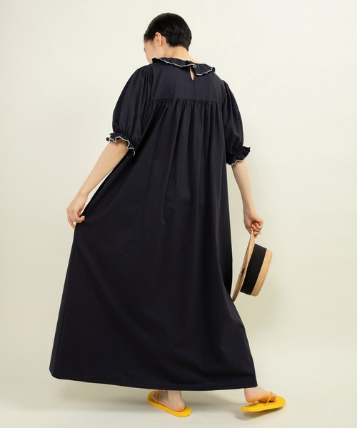 Dot&Stripes CHILD WOMAN(ドットアンドストライプス チャイルドウーマン)の「40/2マーセライズ天竺 切替カットソーワンピース(ワンピース・レディース・ブラック/ネイビー/レッド・FREE)」の22枚目の写真