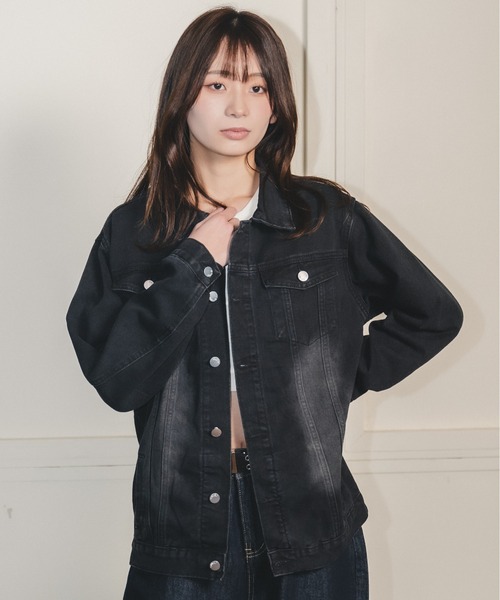 madrepadre(マドレパドレ)の「ヴィンテージウォッシュデニムジャケット(デニムジャケット・レディース・ネイビー/ブラック・SMALL/MEDIUM)」の11枚目の写真