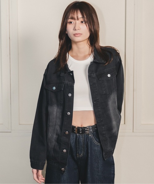 madrepadre(マドレパドレ)の「ヴィンテージウォッシュデニムジャケット(デニムジャケット・レディース・ネイビー/ブラック・SMALL/MEDIUM)」の12枚目の写真