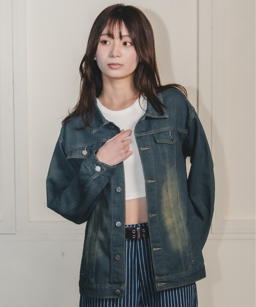 madrepadre(マドレパドレ)の「ヴィンテージウォッシュデニムジャケット(デニムジャケット・レディース・ネイビー/ブラック・SMALL/MEDIUM)」の19枚目の写真