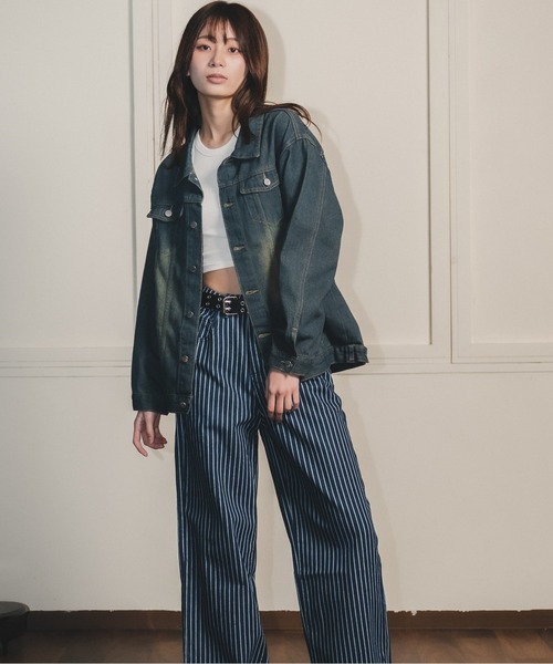 madrepadre(マドレパドレ)の「ヴィンテージウォッシュデニムジャケット(デニムジャケット・レディース・ネイビー/ブラック・SMALL/MEDIUM)」の20枚目の写真