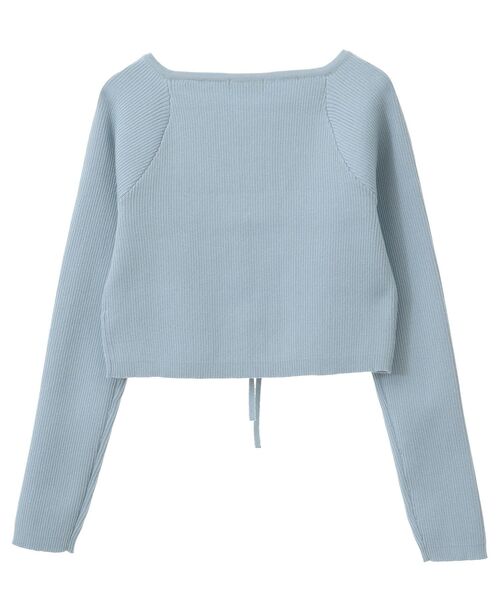 earth music&ecology(アースミュージックアンドエコロジー)の「フロントリボンリブニットカーディガン(カーディガン/ボレロ・レディース・ブラック/ブルー系その他7/アイボリー・FREE)」の18枚目の写真