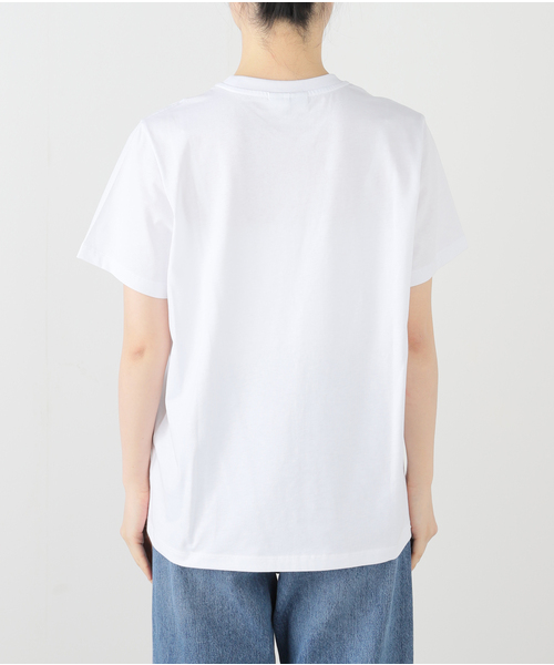 (関税・送料込) Ganni ホワイト レオパード リラックス Tシャツ GANNI / ガニー Basic Jersey Leopard Relaxed Tシャツ（Tシャツ