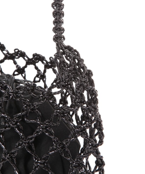 LAKOLE（ラコレ）の「メタリックメッシュワンハンドルバッグ / 286388（かごバッグ・レディース・シルバー/ブラック・FREE）」の6枚目の写真