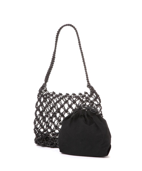 LAKOLE（ラコレ）の「メタリックメッシュワンハンドルバッグ / 286388（かごバッグ・レディース・シルバー/ブラック・FREE）」の10枚目の写真