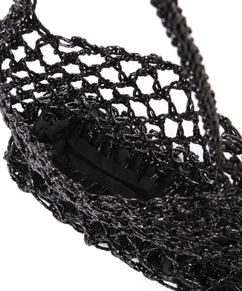 LAKOLE（ラコレ）の「メタリックメッシュワンハンドルバッグ / 286388（かごバッグ・レディース・シルバー/ブラック・FREE）」の11枚目の写真