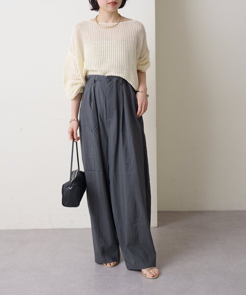 Omekashi（オメカシ）の「ドロストカーブパンツ（チノパンツ・レディース・チャコールグレー/ベージュ/カーキ/ピンク/ブラウン・38/36/PS）」の9枚目の写真