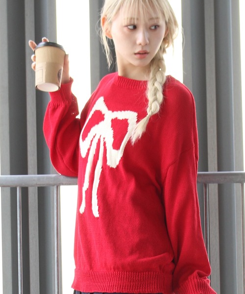 ニット・セーター IONSEOUL Spray Hood Knit セール】キツネジャガードニット（ニット/セーター）｜SpRay
