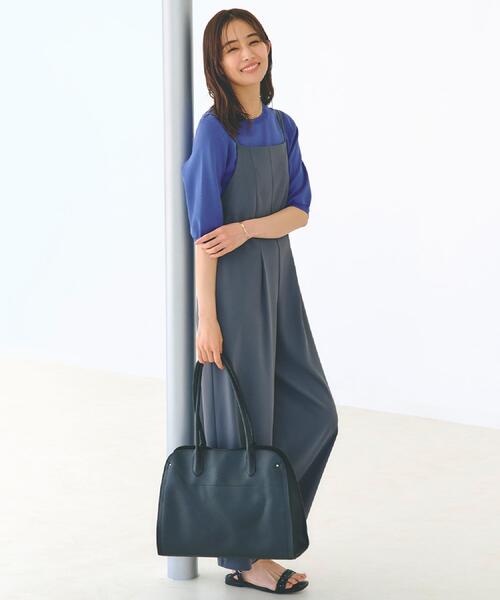 grove(グローブ)の「【A4】【トレンドのボストン型】ラウンド機能トート(トートバッグ・レディース・ナチュラル/ブラック・00)」の5枚目の写真