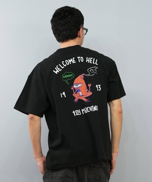 TOY　MACHINE（トイ　マシーン）の「【ムラサキスポーツ限定】TOY MACHINE/トイマシーン 半袖Tシャツ ビッグシルエット バックプリント Tシャツ MTMSFST7（Tシャツ/カットソー・メンズ・ホワイト/ブラック/オリーブ・M/L/XL）」の9枚目の写真