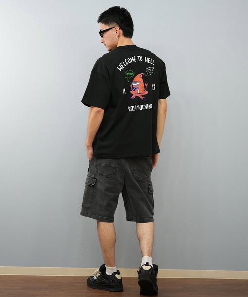 TOY　MACHINE（トイ　マシーン）の「【ムラサキスポーツ限定】TOY MACHINE/トイマシーン 半袖Tシャツ ビッグシルエット バックプリント Tシャツ MTMSFST7（Tシャツ/カットソー・メンズ・ホワイト/ブラック/オリーブ・M/L/XL）」の11枚目の写真