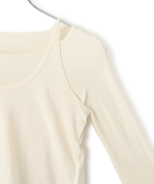 ADAM ET ROPE'（アダムエロペ）の「【EMOELLE】キャミソールコンビロンT（Tシャツ/カットソー・レディース・ブラック/キナリ・FREE）」の20枚目の写真