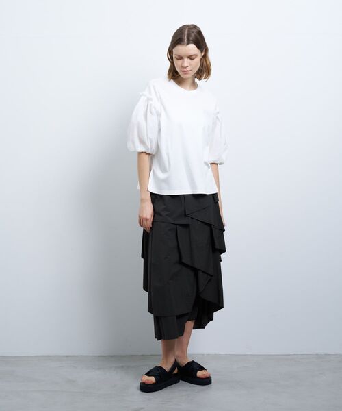 セール】タックスリーブコンビカットソー（Tシャツ/カットソー