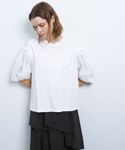 M-PREMIER タックスリーブカットソー NAVY/38 GOLDEN WEEK SALE】今すぐ活躍！50％OFFマークダウン＜ウエスト