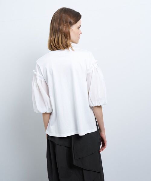 セール】タックスリーブコンビカットソー（Tシャツ/カットソー