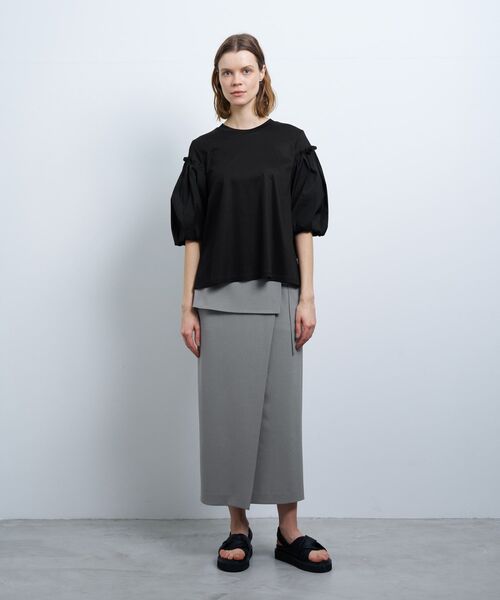 セール】タックスリーブコンビカットソー（Tシャツ/カットソー
