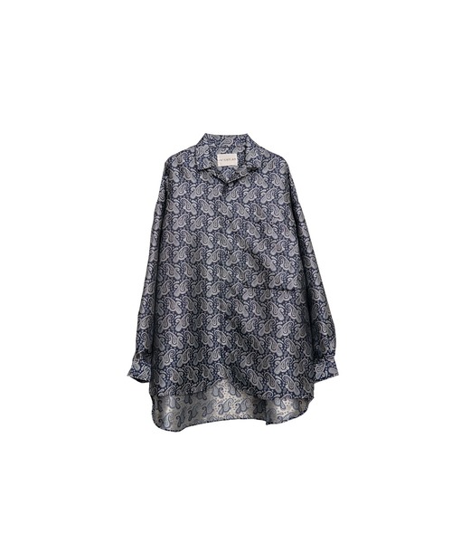 INTERPLAY（インタープレイ）の「【INTERPLAY】Open Collar Over Size Shirt【4：Jacquard Paisley】(UINISEX)（シャツ/ブラウス・メンズ・ボルドー/ネイビー系・FREE）」の10枚目の写真