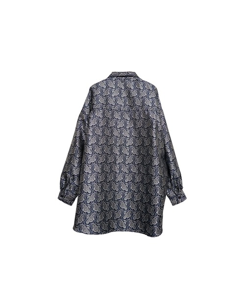 INTERPLAY（インタープレイ）の「【INTERPLAY】Open Collar Over Size Shirt【4：Jacquard Paisley】(UINISEX)（シャツ/ブラウス・メンズ・ボルドー/ネイビー系・FREE）」の11枚目の写真