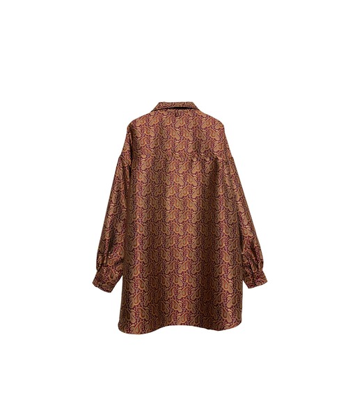 INTERPLAY（インタープレイ）の「【INTERPLAY】Open Collar Over Size Shirt【4：Jacquard Paisley】(UINISEX)（シャツ/ブラウス・メンズ・ボルドー/ネイビー系・FREE）」の14枚目の写真