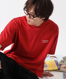 FFEIN | 【FFEIN（フェイン）】ワンポイント刺繍ショート丈Tシャツ / Tシャツ 短丈 クルーネック 半袖 刺繍 ワンポイント(Tシャツ/カットソー)