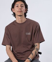 【FFEIN(フェイン)】ワンポイント刺繍ショート丈Tシャツ / Tシャツ 短丈 クルーネック 半袖 刺繍 ワンポイント